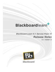 Release Notes - Blackboard