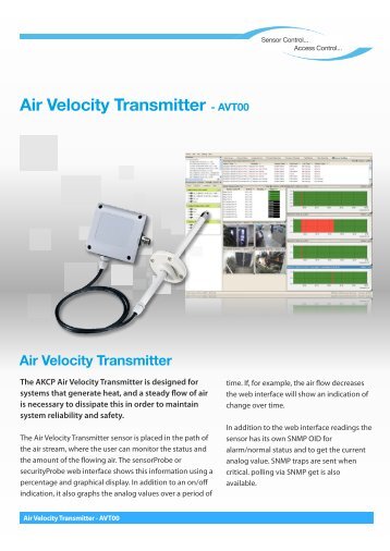 Air Velocity Transmitter - AVT00 - Didactum