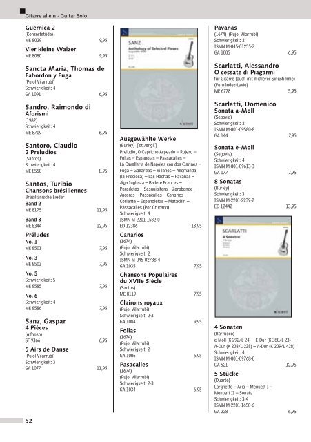 Inhaltsverzeichnis Contents Table des matiÃ¨res - Schott Music