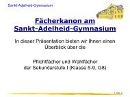 Stundentafel - Sankt-Adelheid-Gymnasiums Bonn