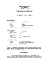 PRODUCT DATA SHEET DISCLAIMER - Paint & Lacquer Company