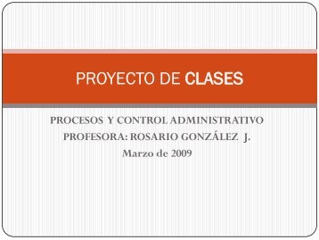 PROYECTO DE CLASES - Bligoo.com