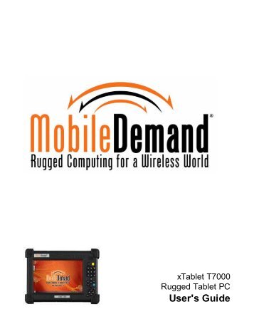 xTablet T7000 Rugged Tablet PC User's Guide