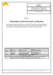 Methodology for Plant System I&C specifications - Iter