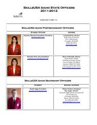 SkillsUSA Idaho State Officers 2011-2012 - Idaho Professional ...