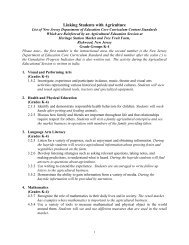 Core Curriculum Content Standards - Agricultural Education