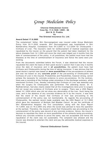 Group Mediclaim Policy - Gbic.co.in