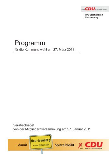 Programm - CDU Neu-Isenburg