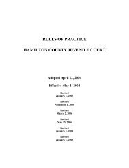 Rules of Practice of the Hamilton County Juvenile Court