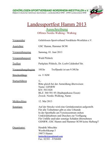 Landessportfest Hamm 2013 - GehÃ¶rlosen-Sportverband Nordrhein ...