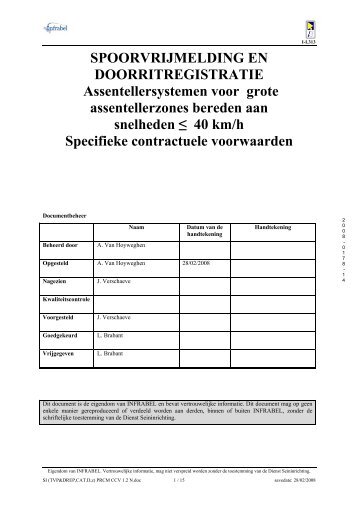 SPOORVRIJMELDING EN DOORRITREGISTRATIE ... - Infrabel