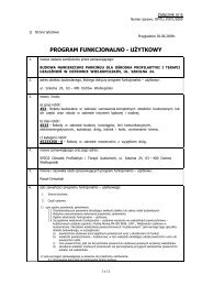 program funkcjonalno - użytkowy - Biuletyn Informacji Publicznej ...