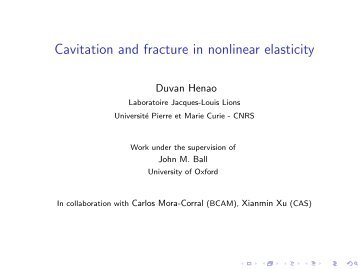 Cavitation and fracture in nonlinear elasticity