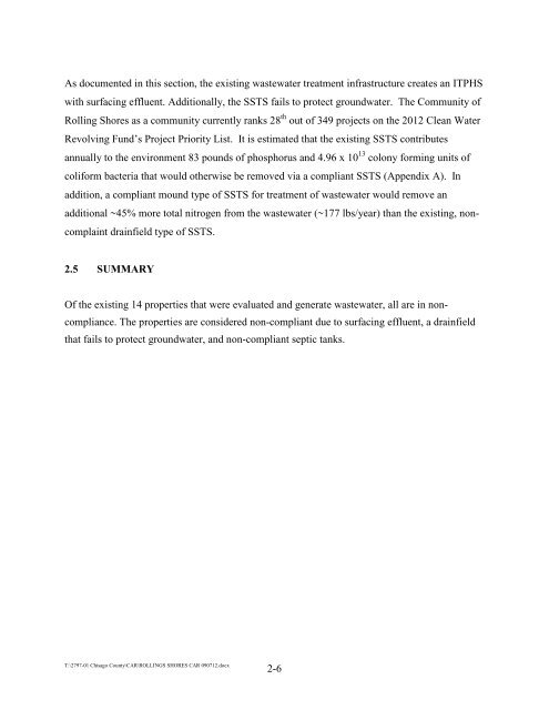 Community Assessment Report - Onsite Sewage Treatment ...