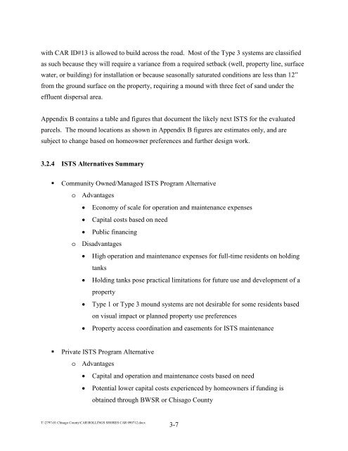 Community Assessment Report - Onsite Sewage Treatment ...