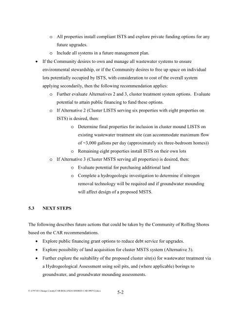 Community Assessment Report - Onsite Sewage Treatment ...