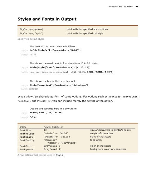 Mathematica Tutorial: Notebooks And Documents - Wolfram Research