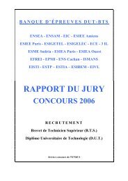 Rapport du jury - Concours ENSEA