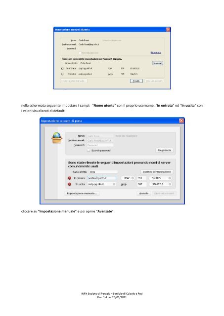 INFN Sezione di Perugia Configurazione del client per l'uso dei ...