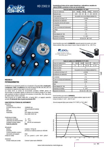 descargar ficha tecnica - Instrumentos de Medida