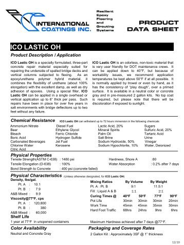 ICO Lastic OH Data Sheet - International Coatings