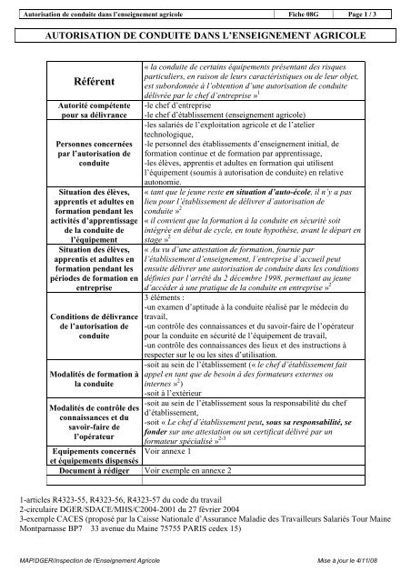 Autorisation de conduite - ChloroFil