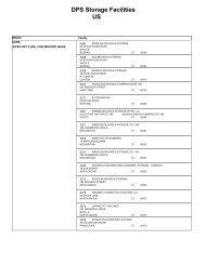 DPS Storage Facilities CONUS - United States Transportation ...