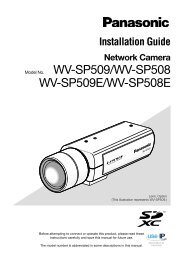 Panasonic WV-SP509 Installation Guide - Use-IP