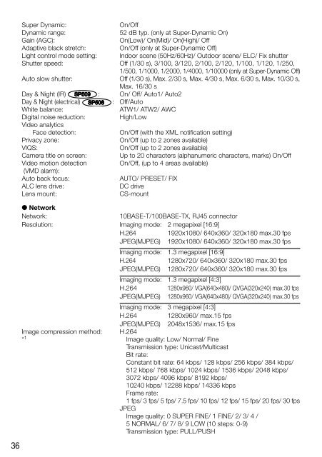 Panasonic WV-SP509 Installation Guide - Use-IP