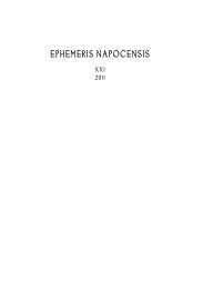 ephemeris napocensis 2011 cu corectura.indd - Institutul de ...