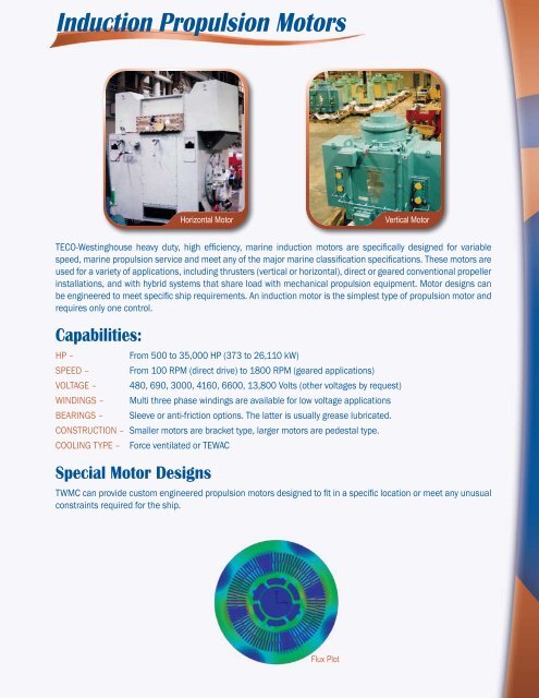 Marine Solutions Brochure - TECO-Westinghouse Motor Company