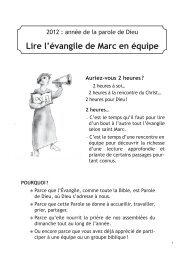 Lire l'Ã©vangile de Marc en Ã©quipe - DiocÃ¨se de Sens-Auxerre