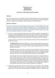 Response to Commission on a Bill of Rights, Second Consultation