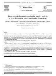 Direct numerical simulation and global stability ... - Sinumef - Ensam