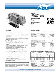 15 Frame Plunger Pump 650 651 - Cat Pumps
