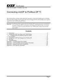 Connecting UniOP to Profibus DP TI