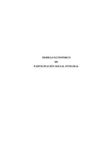 Modelo Económico de Participación Social Integral - Indetec