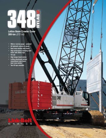 Lattice Boom Crawler Crane 300-ton - Link-Belt Construction ...