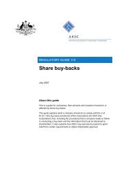 RG 110 Share buy-backs - Australian Securities and Investments ...