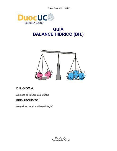 GUÃA BALANCE HÃDRICO (BH.) - Biblioteca - Duoc UC