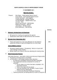 NNHIF Meeting Minutes 17-11-11 - North Norfolk District Council