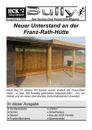 Neuer Unterstand an der Franz-Rath-Hütte - Hockey-Club Kassel