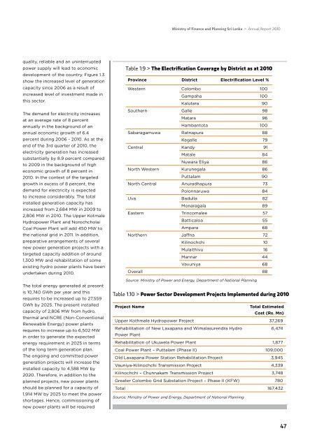 Annual Report 2010 - Ministry of Finance and Planning