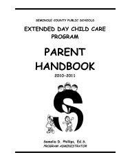 Parent Handbook - Seminole County Schools