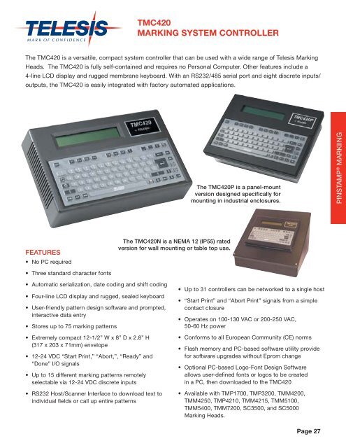 Product Guide - Telesis Technologies, Inc.