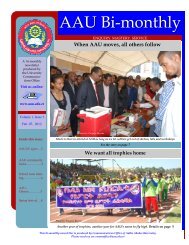 News letter Volume 1, Issue III - Addis Ababa University