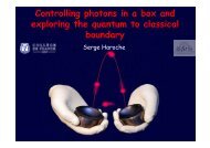 Controlling photons in a box and exploring the quantum to classical ...