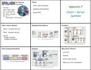 Appendix F Client / Server Systems