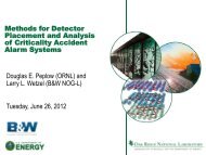 Methods for Detector Placement and Analysis of Criticality Accident ...