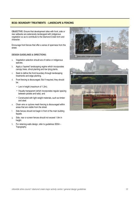 Diamond Creek MAC Design Guidelines - Nillumbik Shire Council